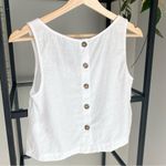 J.Crew Squareneck Button Back Tank in Linen Photo 2