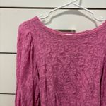 Free People  Tea Time Long Puff Sleeve Top Pink Photo 5