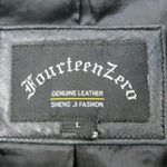 Vintage 90s Fourteen Zero Black Leather Jacket Size L Photo 7