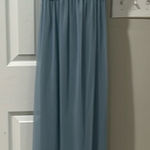David's Bridal NWT David bridal studio long mesh with open back dusty blue formal dress Photo 0