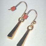 Gold Tone Dainty Dangling Beaded Boho Pierced Earrings Photo 4