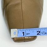 Vince Knee High Leather Boots 9.5 Square Toe Side Zip Flat Heel Women's Taupe Photo 6