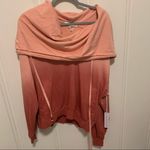 Young Fabulous and Broke Orange Ombre Cotton Blend Cowl Neck Lounge Sweatshirt M Photo 2