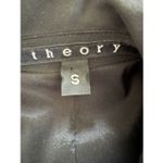 Theory  Black Beltless Trenchcoat Rain Coat $550 S Photo 7