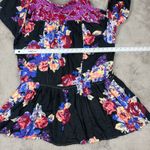 Free People ‎ Floral Brunch A Bunch Floral Tunic Top Bohemian Black Size S Summer Photo 8