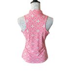 Tzu Tzu Golf Top Womens 1/4 Zip Pink Floral Colorful Athletic Medium Photo 1