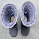 BEARPAW Suede Lace Up Sherpa Boots Fur Winter Boot Gray Size 6 Photo 8