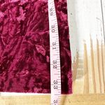 Mistress Rocks Valiant Burgundy Crushed Velvet Joggers Size Small Photo 8