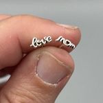 Pandora  Love Mom Dainty Tiny Stud Earrings 925 Sterling silver Photo 1