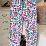 Self Esteem Comfy Pajama Pants  White Graffiti Fleece fits Womens XS Girls 14 Photo 3