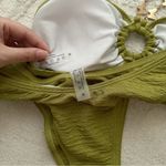 SheIn  Olive Green Textured Butterflies Two-Piece Bikini Set Photo 4