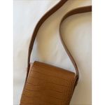 Isadora Cuoio Brown Leather Crocodile Crossbody Gold Tone Purse Made in Italy Photo 8