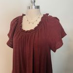 Anthropologie Maeve Burgundy Maxi Dress Photo 4