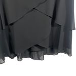 Slny Black Tiered Chiffon Beaded Capelet Overlay Cocktail Dress Size 12 Photo 4