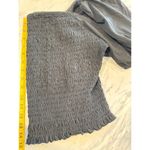 J.Crew Womens Smocked Broken-in Jersey Cropped Top Black SIZE XL Photo 5