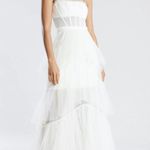 BCBGMAXAZRIA Oly Corset Tulle Gown Gardenia Womens Size 2 Photo 8