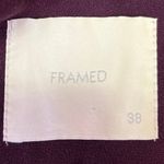 Framed Brazilian Designer $475 Purple High Rise Belted Trouser Dress Pants Sz 8 Photo 4