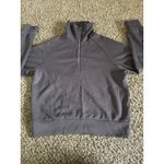 Trendy‎ Queen Women's Gray Oversized Sweatshirts Half Zip Pullover Size Small Photo 1
