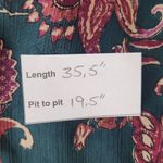 Band of Gypsies Band of the Free Green and Oxblood Paisley Boho Tiered Mini Dress NWT Size Small Photo 9