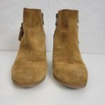Guess Womens Boots Size 7.5 Tan Side Zip Almond Toe Studded Chucky Ankle Heel Photo 80