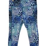 Constantly Varied Gear CVG Blue Animal Print Capri Leggings Workout Large Gym Photo 0