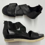 Eileen Fisher  Sandals Womens‎ 9 Black Sport Tumbled Leather Sneaker Photo 0