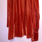 Amaryllis Burnt Orange Velvet Cardigan L Open Front Longline Whimsigoth Boho Red Size L Photo 7