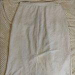 3X white soft embroidered floral pencil skirt Photo 2