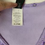 Wrapper  size XL 90s y2k Purple Floral Lace Blouse bell long sleeve brat baby Photo 3