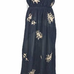 Haute Hippie Silk Embroidered Floral And Lace Maxi Dress Size 4 Photo 0