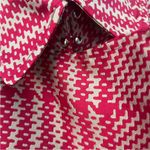 White House | Black Market Chic Pink Metallic Houndstooth Short Trench Coat Belted Photo 4