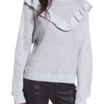 BLANK NYC NWT Gray Rum & Ruffles Sweater Medium Photo 0