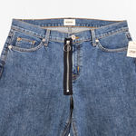 Hudson Jeans Hudson Crop Riley Relaxed Straight Jeans Exposed Zip Front Blue Denim Size 29 Photo 2