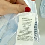 Eileen West EcoVero Pale Stripe Short Wrap Robe in Light Blue and White Photo 7