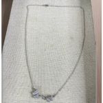 925 Sterling Silver Pavé CZ 2 Mom+ Baby Butterflies Pendant 16" + 2" Necklace Photo 4