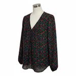 Cupcakes and Cashmere Floral Blouse Womens XL Long Sleeve Keyhole Career Photo 1