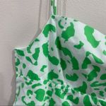 ZARA Green Abstract Animal Print Poplin Bodysuit Medium Trendy Chic Photo 6