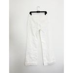 ZARA NWT White Cuffed Straight Leg Jeans Size 6 Low Rise Denim Y2K Quiet Luxury Photo 13