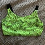 Women's Urban Empire Black & Neon Green Paisley Sports Bra Size XS EUC #4351 Photo 1