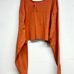Carhartt Women Cropped Open Neck Reworked Long Sleeve Shirt Size Large Photo 2