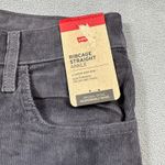 Levi's  Corduroy Pants Womens 25x27 Gray Ribcage Straight Ankle Slim High Rise Y2K Photo 2