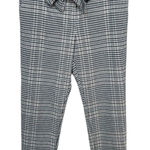 Ann Taylor Factory Houndstooth Plaid Checkered Pants Tie Belt Black White Tan 8 Photo 0