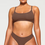 SKIMS  Fits Everybody Scoop Neck Bralette Jasper Size L Photo 0