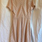 Emporio Armani Emporio Armoni Striped Pink Preppy Hourglass Short Sleeve Dress Photo 9