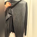 ZARA  Knit Black Women's Blazer/cardigan with faux leather Size Small Photo 2