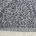 Calvin Klein  Womens Leopard Sweater M Gray Black Knit Scoop Neck Pullover Cozy Photo 7