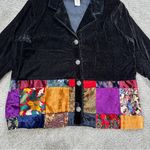 Coldwater Creek  Women’s Velvet Patchwork Blaster Jacket Longsleeve Artsy MP Photo 3