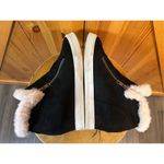 JoliMall  Womens Size 9 Slip On Zipper Platform Wedge Faux Fur Trim Ankle Booties Photo 6