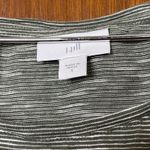 J. Jill Woman’s Short Sleeve Striped Casual Tee Size Small Black Photo 3