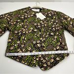 ALC Frank A.L.C. Emory Chocolate Brown Peach‎ Green Quilted Asymmetrical Jacket Small NEW Photo 8